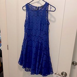 Macy’s “Fishbowl” brand blue lace dress